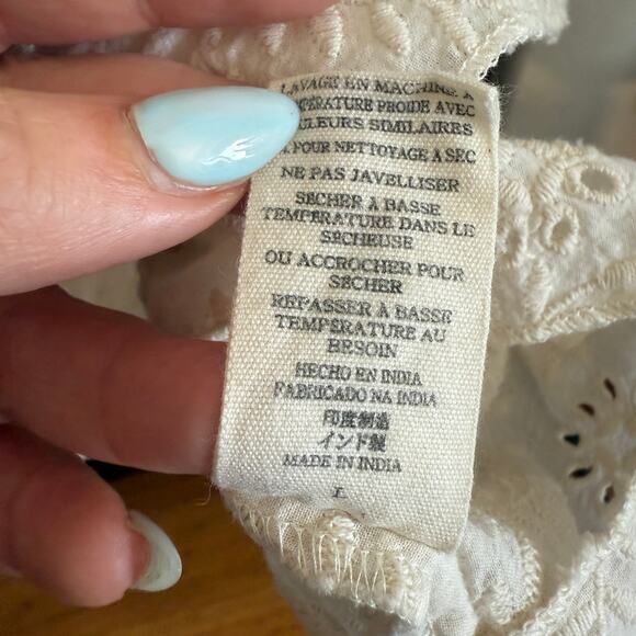 JEN'S PIRATE BOOTY | Rooftop White Eyelet Tiered Smocked Maxi Skirt Large - Picture 7 of 7